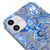 iPhone 12 Mini Blaue Motive Hülle - Farbiges Silikon - Grau