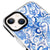 iPhone 14 Blaue Motive Hülle - Artycase - Schwarz