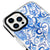 iPhone 15 Pro Blaue Motive Hülle - Artycase - Schwarz