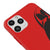 iPhone 11 Pro Halb Dunkel Hülle - Farbiges Silikon - Rot