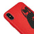 iPhone XS Halb Dunkel Hülle - Farbiges Silikon - Rot