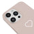 iPhone 14 Pro Herz Hülle - Farbiges Silikon - Puder
