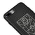 iPhone 8 Plus Taktiktafel Hülle - Farbiges Silikon - Schwarz