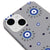 iPhone 13 Mini Nazar Repeller Hülle - Farbiges Silikon - Grau