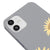 iPhone 12 Mini Sonnenblumen Hülle - Farbiges Silikon - Grau