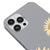 iPhone 12 Pro Max Sonnenblumen Hülle - Farbiges Silikon - Grau