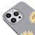 iPhone 13 Pro Sonnenblumen Hülle - Farbiges Silikon - Grau