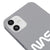 iPhone 12 Nasa Weiß Logo Hülle - Farbiges Silikon - Grau