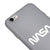 iPhone 6 Nasa Weiß Logo Hülle - Farbiges Silikon - Grau