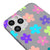 iPhone 11 Pro Max Bunte Blumen Hülle - Farbiges Silikon - Grau