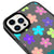 iPhone 13 Pro Bunte Blumen Hülle - Artycase - Cool Schwarz