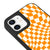 iPhone 12 Mini Orange Kariert Hülle - Glossy - Ohne Popsocket