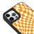 iPhone 12 Pro Max Orange Kariert Hülle - Glossy - Ohne Popsocket