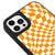 iPhone 13 Pro Orange Kariert Hülle - Glossy - Ohne Popsocket
