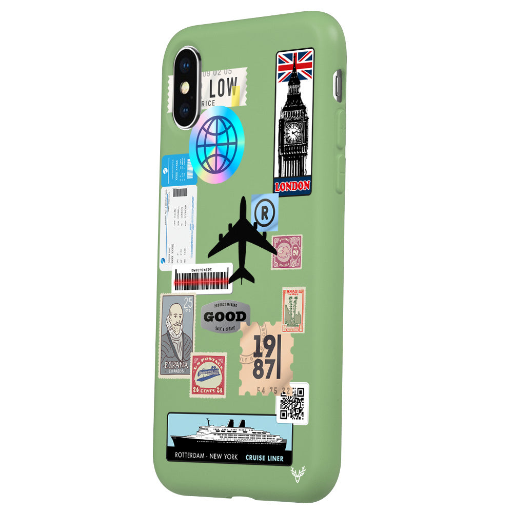 iPhone X Reise Sticker Hülle – Deercase Deutchland