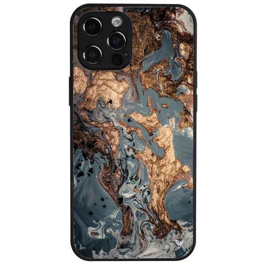 iPhone 11 Pro Max Gold Gemusterter Marmor Hülle