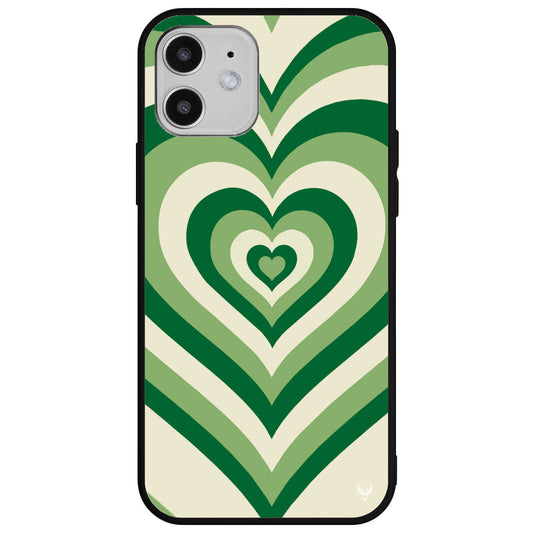 iPhone 11 Grünes Vintage Herz Hülle