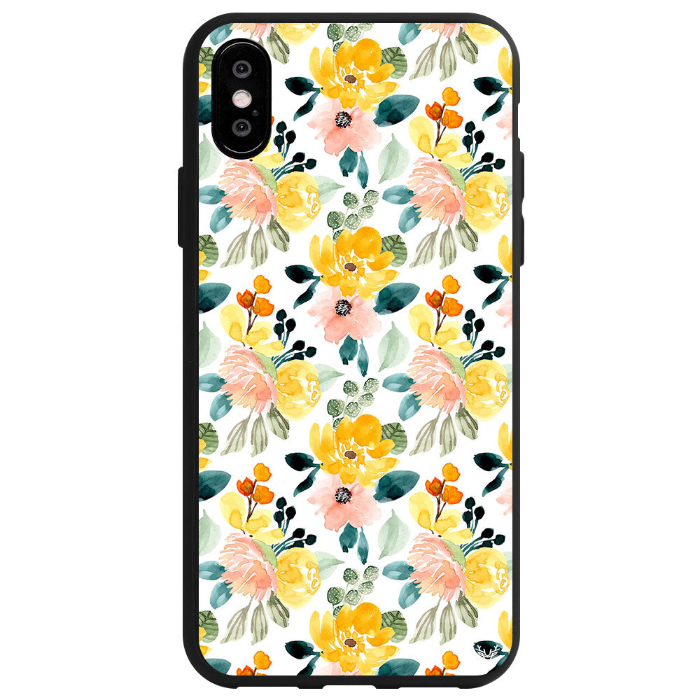 iPhone XS Max Pastellfarbene Blumen Hülle